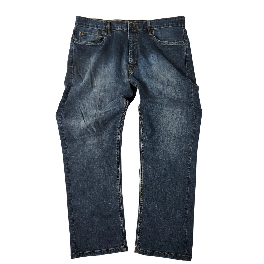 Urban Star Relaxed Fit Jeans Mens 38x30 Blue Good Stretch Dark Wash Straight Leg